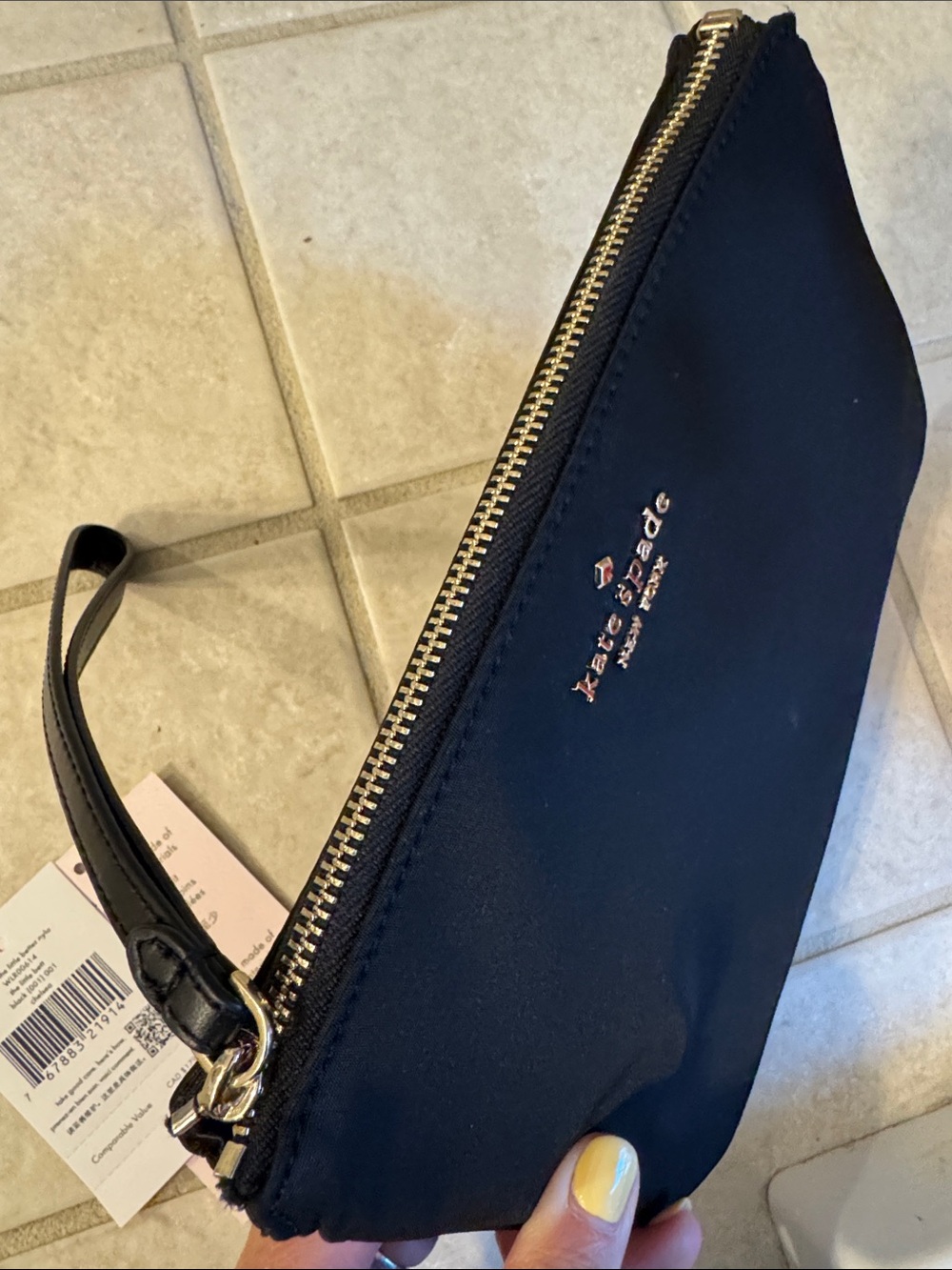 kate spade Chelsea the little better nylo black wristlet - Picture 3 of 7